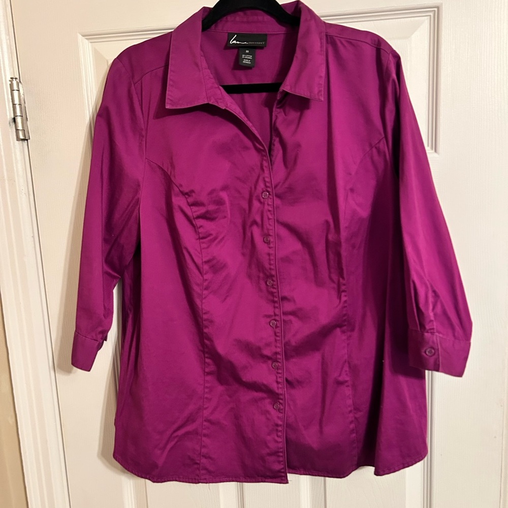 Lane Bryant Plus Size Vibrant Purple Shirt